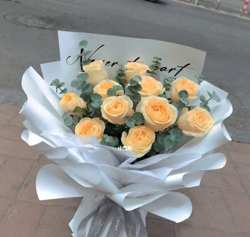 11支香槟玫瑰还可以搭配什么花呢图片