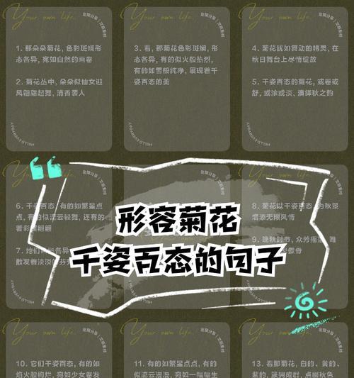 50字描述菊花的句子大全有哪些？如何简单概括？