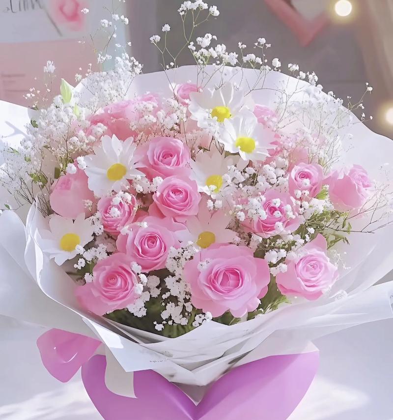 粉色花带满天星的花语是什么？