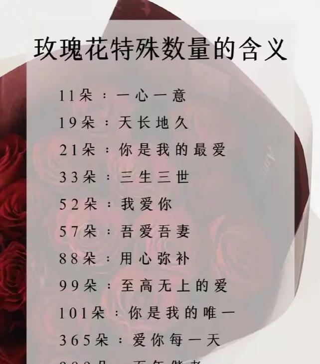 送多少朵玫瑰花代表什么意义？