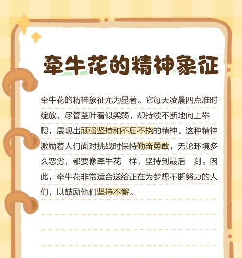 牵牛花的花语能否代表坚韧不拔？