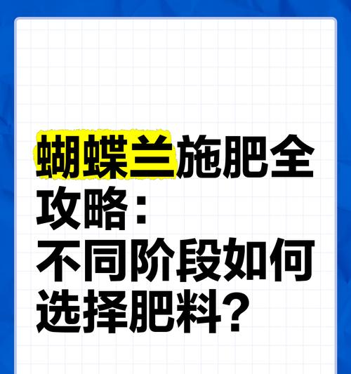 蝴蝶兰施肥有什么技巧？如何正确施肥促进生长？