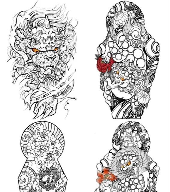唐狮牡丹花臂代表什么？其背后的文化含义是什么？