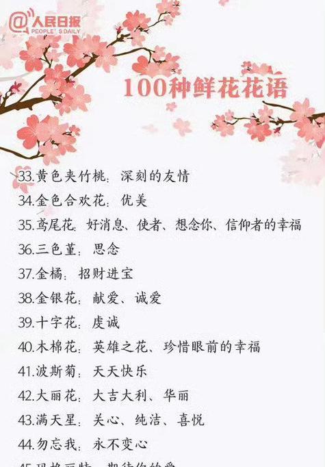 各种花的花语含义是什么？如何理解它们？